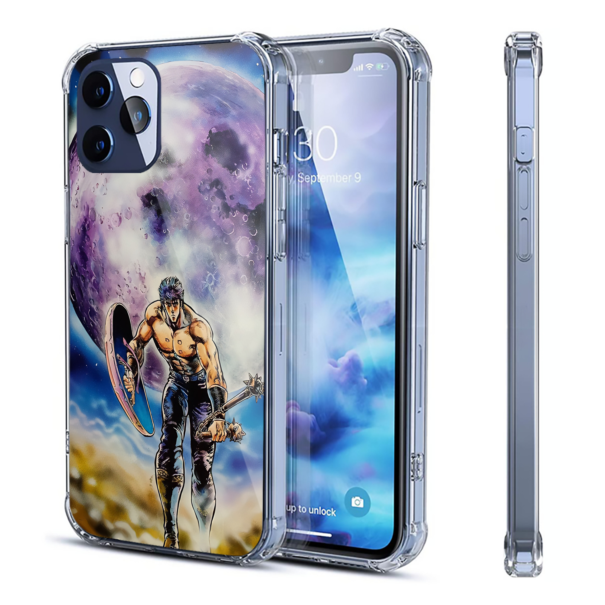 （画像用） 北斗の拳 Fist of the North Star 【iPhone 12シリーズ対応】透明スマホケース（クリアソフトケース）